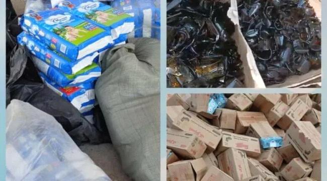 هيئة المواصفات والمقاييس ترفض وتتلف منتجات مخالفة للجودة في العاصمة عدن 