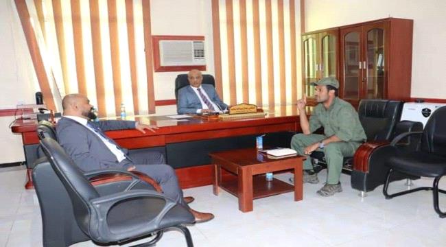 رئيس نيابة استئناف جنوب عدن يلتقي قائد الحزام الأمني بالعاصمة